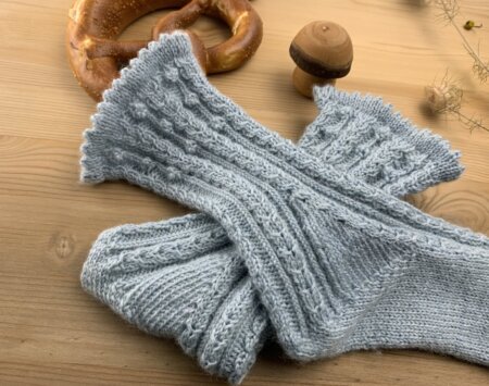 Mausezähnchen stricken - ein Sockenbeispiel