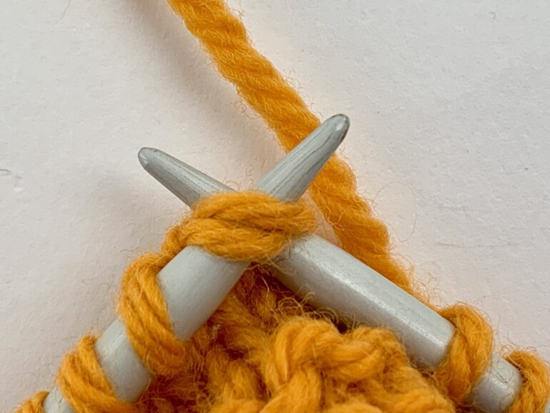 maschen abnehmen beim Combined Knitting