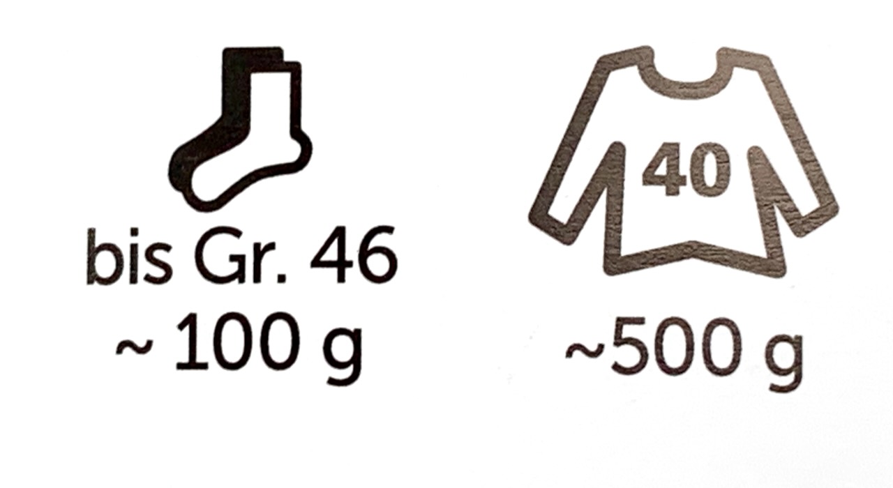 Garnmengenberbrauch auf der Garnbanderole