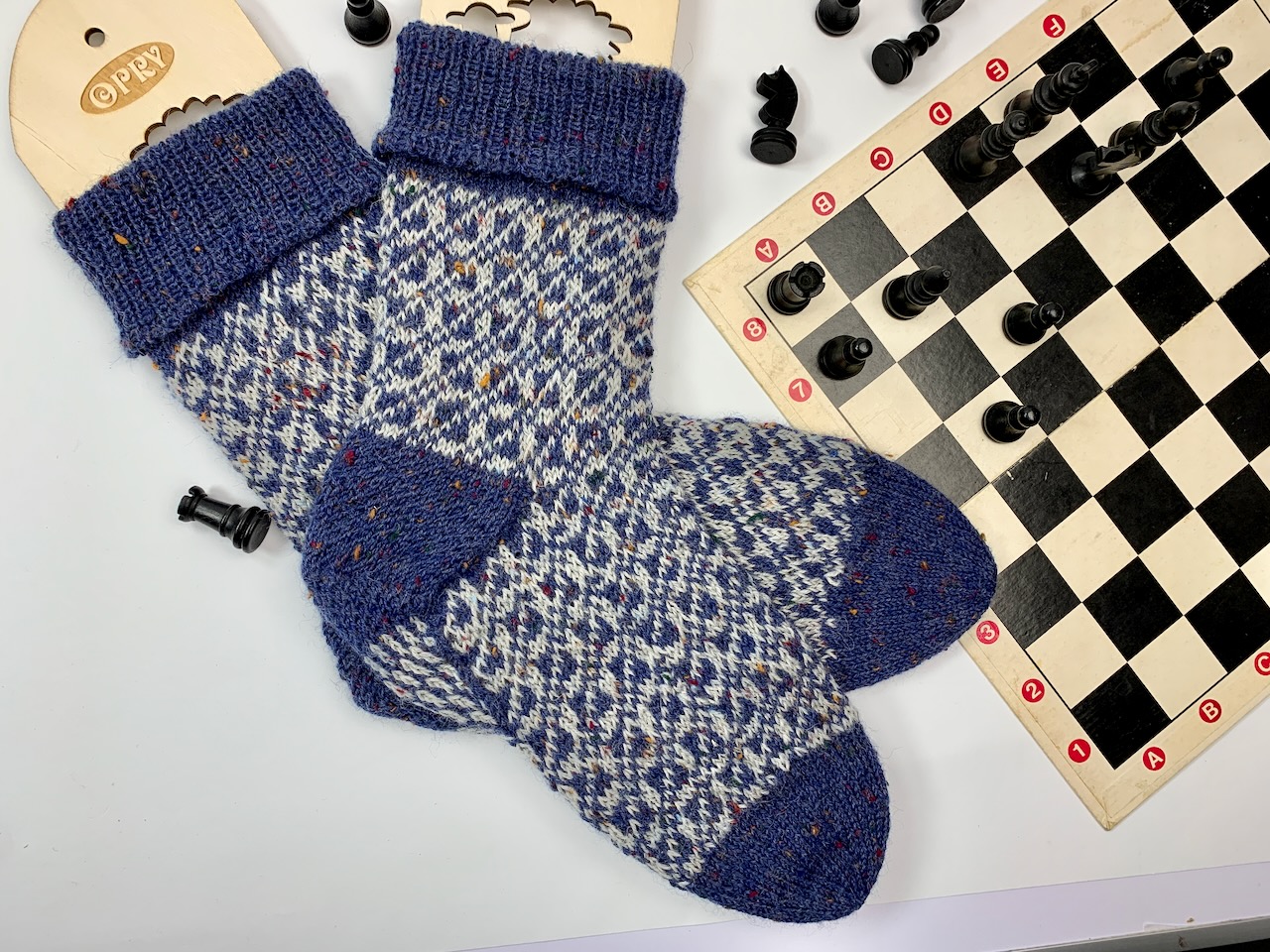 sockshype SockenstrickenKAL - die WenckeSocks in blau/hellgrau