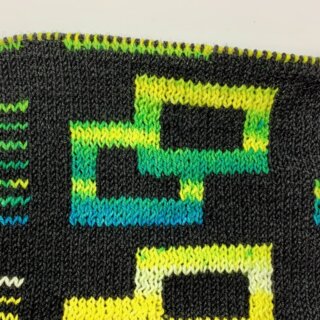 Doubleface-Stricken mit Farbwechsel